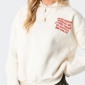 NEW WITH TAGS Edikted Everything's Ok Hoodie, Size- XS